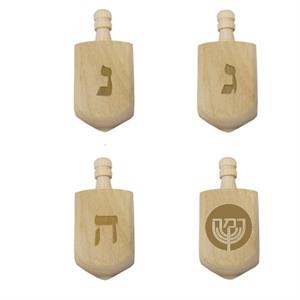 Laser Engraved Dreidel with One Custom Face