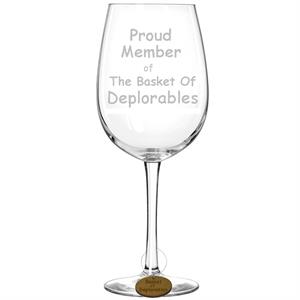 Basket of Deplorables Laser Engraved Novelty Wine Glass